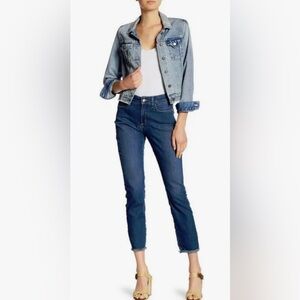 NYDJ Alina Ankle jeans with frayed hem sz 14